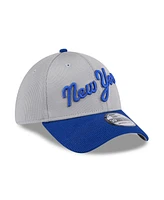 New Era Men's Gray/Royal York Mets 2025 Batting Practice 39THIRTY Flex Hat