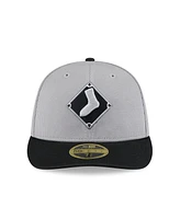 New Era Men's Gray/Black Chicago White Sox 2025 Batting Practice Low Profile 59FIFTY Fitted Hat