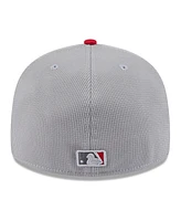 New Era Men's Gray/Red Philadelphia Phillies 2025 Batting Practice Low Profile 59FIFTY Fitted Hat