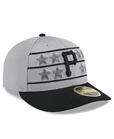 New Era Men's Gray/Black Pittsburgh Pirates 2025 Batting Practice Low Profile 59FIFTY Fitted Hat