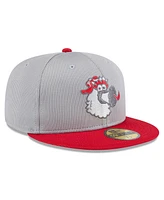 New Era Men's Gray/Red Philadelphia Phillies 2025 Batting Practice 59FIFTY Fitted Hat