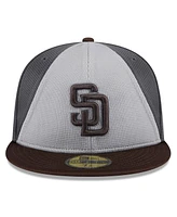 New Era Men's Gray/Brown San Diego Padres 2025 Batting Practice 59FIFTY Fitted Hat