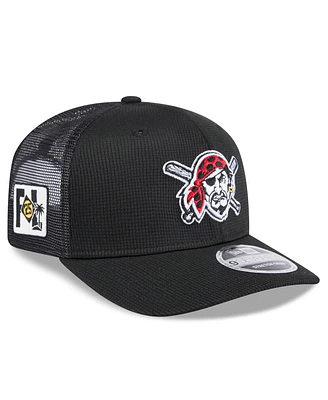 New Era Men's Black Pittsburgh Pirates 2025 Spring Training 9SEVENTY Stretch-Snap Hat