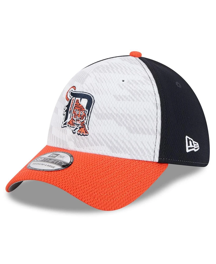 New Era Men's Navy/Orange Detroit Tigers 2025 Mlb Clubhouse 39THIRTY Flex Hat