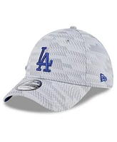 New Era Men's Gray Los Angeles Dodgers 2025 Mlb Clubhouse 39THIRTY Flex Hat