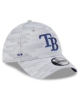 New Era Men's Gray Tampa Bay Rays 2025 Mlb Clubhouse 39THIRTY Flex Hat