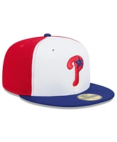 New Era Men's Red/Royal Philadelphia Phillies 2025 Mlb Clubhouse 59FIFTY Fitted Hat