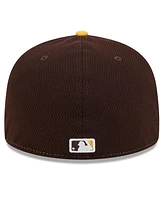 New Era Men's Brown/Gold San Diego Padres 2025 Mlb Clubhouse 59FIFTY Fitted Hat