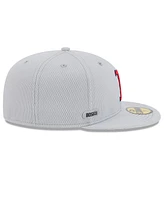 New Era Men's Gray Boston Red Sox 2025 Mlb Clubhouse 59FIFTY Fitted Hat