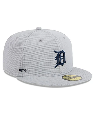 New Era Men's Gray Detroit Tigers 2025 Mlb Clubhouse 59FIFTY Fitted Hat