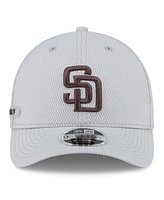 New Era Men's Gray San Diego Padres 2025 Mlb Clubhouse 9FORTY M-Crown Adjustable Hat