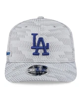 New Era Men's Gray Los Angeles Dodgers 2025 Mlb Clubhouse 9SEVENTY Stretch-Snap Hat