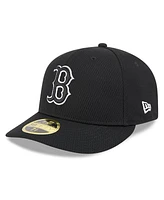 New Era Men's Black Boston Red Sox 2025 Mlb Clubhouse Low Profile 59FIFTY Fitted Hat