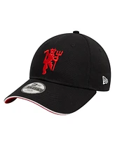 New Era Big Boys and Girls Black Manchester United Flag 9FORTY Adjustable Hat