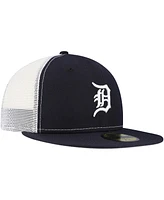 New Era Men's Navy Detroit Tigers Team Color 59FIFTY Trucker Fitted Hat