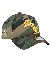 New Era Men's Camo Minnesota Vikings Mystic Camo A-Frame 9FORTY Adjustable Hat