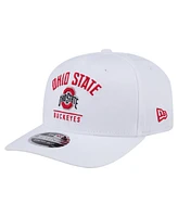 New Era Men's White Ohio State Buckeyes 9SEVENTY Team Stretch-Snap Adjustable Hat