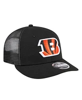 New Era Men's Black Cincinnati Bengals Low Profile 9FIFTY Snapback Hat