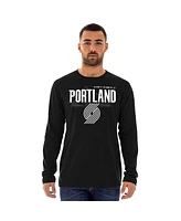 New Era Men's Black Portland Trail Blazers 2024/25 City Edition Long Sleeve T-Shirt