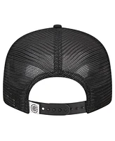 New Era Men's Black La Clippers 9FIFTY Snapback Trucker Hat