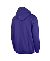 New Era Men's Purple Los Angeles Lakers Corduroy Applique Pullover Hoodie