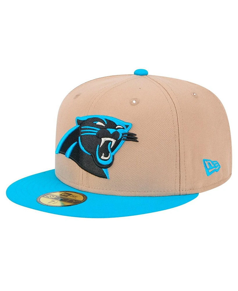 New Era Men's Tan Carolina Panthers Logo Main 59FIFTY Fitted Hat