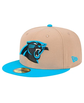 New Era Men's Tan Carolina Panthers Logo Main 59FIFTY Fitted Hat