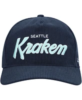 '47 Brand Men's Navy Seattle Kraken Crosstown Corduroy Hitch Adjustable Hat