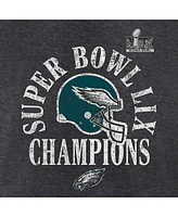 Fanatics Men's Heather Charcoal Philadelphia Eagles Super Bowl Lix Champions Big Tall Ring Season T-Shirt