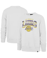 '47 Brand Men's Cream Los Angeles Lakers Big Tall Spotlight Headline Pullover Sweatshirt