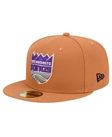 New Era Men's Tan Sacramento Kings Color Pack 59FIFTY Fitted Hat