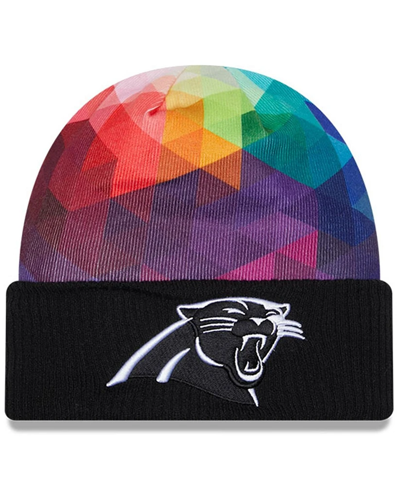 New Era Big Boys and Girls Black Carolina Panthers 2023 Nfl Crucial Catch Cuffed Knit Hat