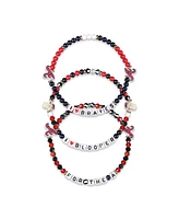 Foco Atlanta Braves Friendship Bracelet, Set of 3