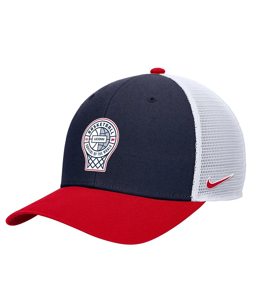 Nike Men's Navy UConn Huskies Back-to-Back Champs Rise Adjustable Trucker Hat