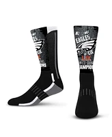 Starter Men's and Women's Philadelphia Eagles Super Bowl Lix Champions Party Blackout Crew Socks, Set of 2