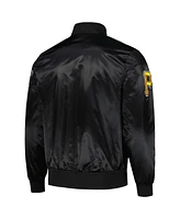 Pro Standard Men's Black Pittsburgh Pirates Wordmark Satin Full-Snap Jacket