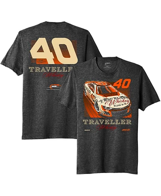 Jr Motorsports Official Team Apparel Men's Heather Black Justin Allgaier Traveller Whiskey Car T-Shirt