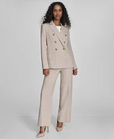 Calvin Klein Womens Windowpane Print Blazer Pants