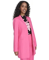 Calvin Klein Women's Open-Front Linen-Blend Blazer
