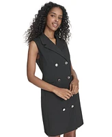 Calvin Klein Women's Pinstripe Double Breasted Blazer Dress