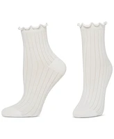 Hue Women's 3-Pk. Sheer Ribbed Anklet Socks