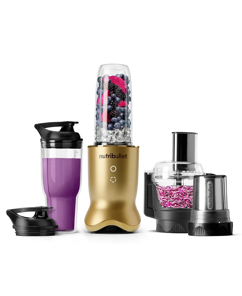 nutribullet Ultra Plus+ Compact Kitchen System with Food Processor and Coffee Grinder Attachments