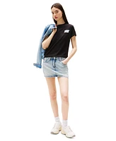 Tommy Jeans Women's Cotton Regular-Fit Bubble Logo Tee