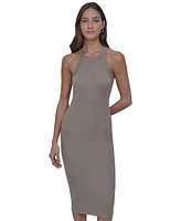 Dkny Jeans Women's Ribbed Knit Sleeveless Bodycon Dress - Kxr