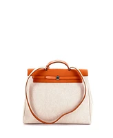 Pre-Owned Hermes Mm Herbag Toile and Leather