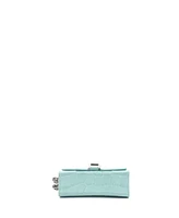 Pre-Owned Balenciaga Mini Hourglass Chain Top Handle Bag Embossed Leather