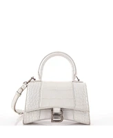 Pre-Owned Balenciaga Xs Hourglass Top Handle Bag Embossed Leather