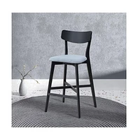 Set of 2 Bar Stools, 28.5 Inch Solid Wood Kitchen Island Chairs for Home, Bar, or Pub-The Pop Home