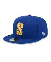 New Era Men's Royal Seattle Mariners 2025 Mlb Clubhouse 59FIFTY Fitted Hat