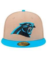 New Era Men's Tan Carolina Panthers Logo Main 59FIFTY Fitted Hat